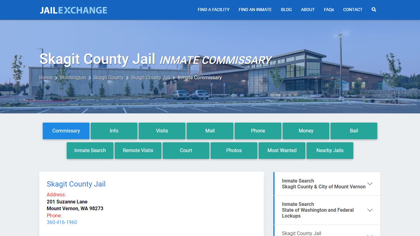 Inmate Commissary, Care Packs - Skagit County Jail, WA